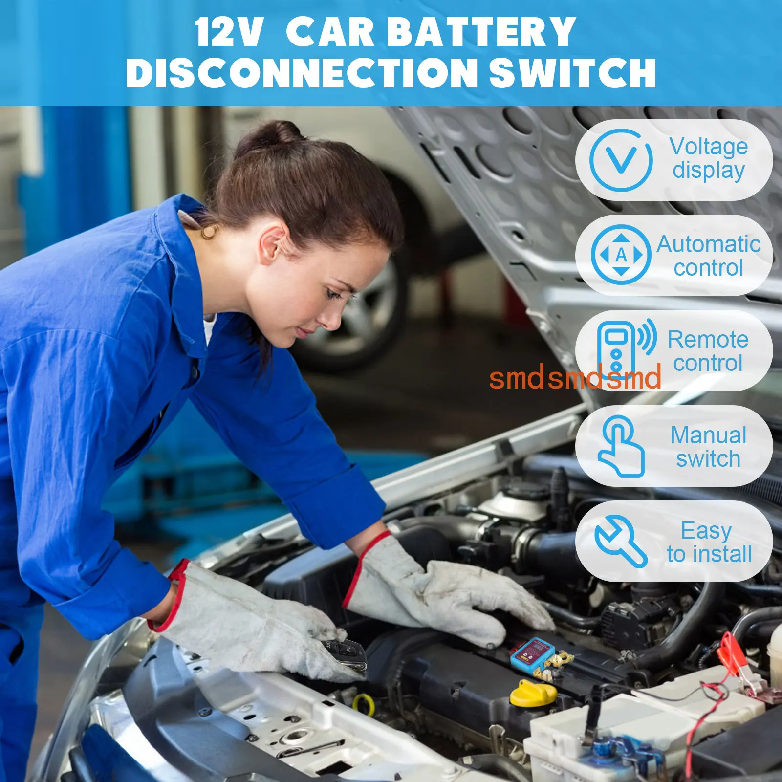 For Car Battery Disconnect Power  12V 240A Shut Off Cut Off With Remote Control Switch