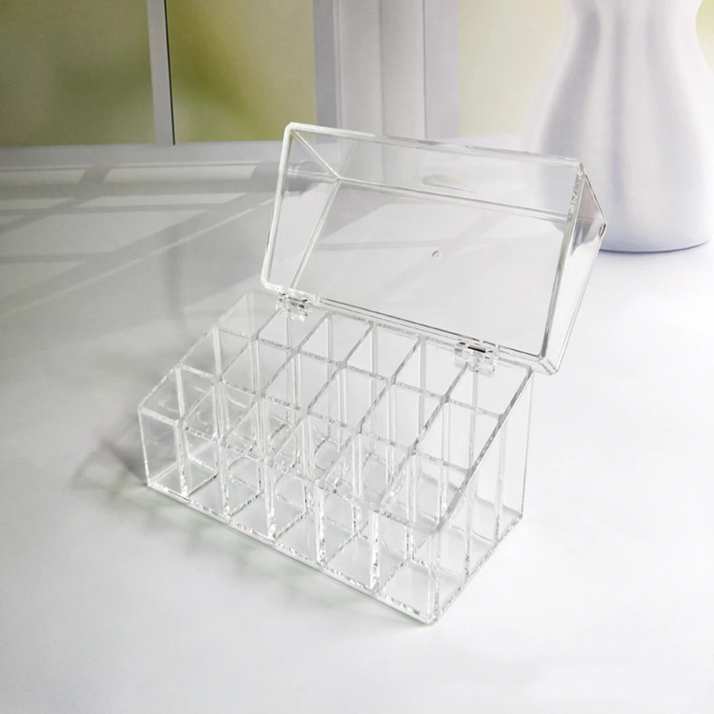 

Portable Jewelry Storage Box Organizer for Earrings Rings Beads Lipsticks Small Drugs Clear Plastic Material Easy to Carry