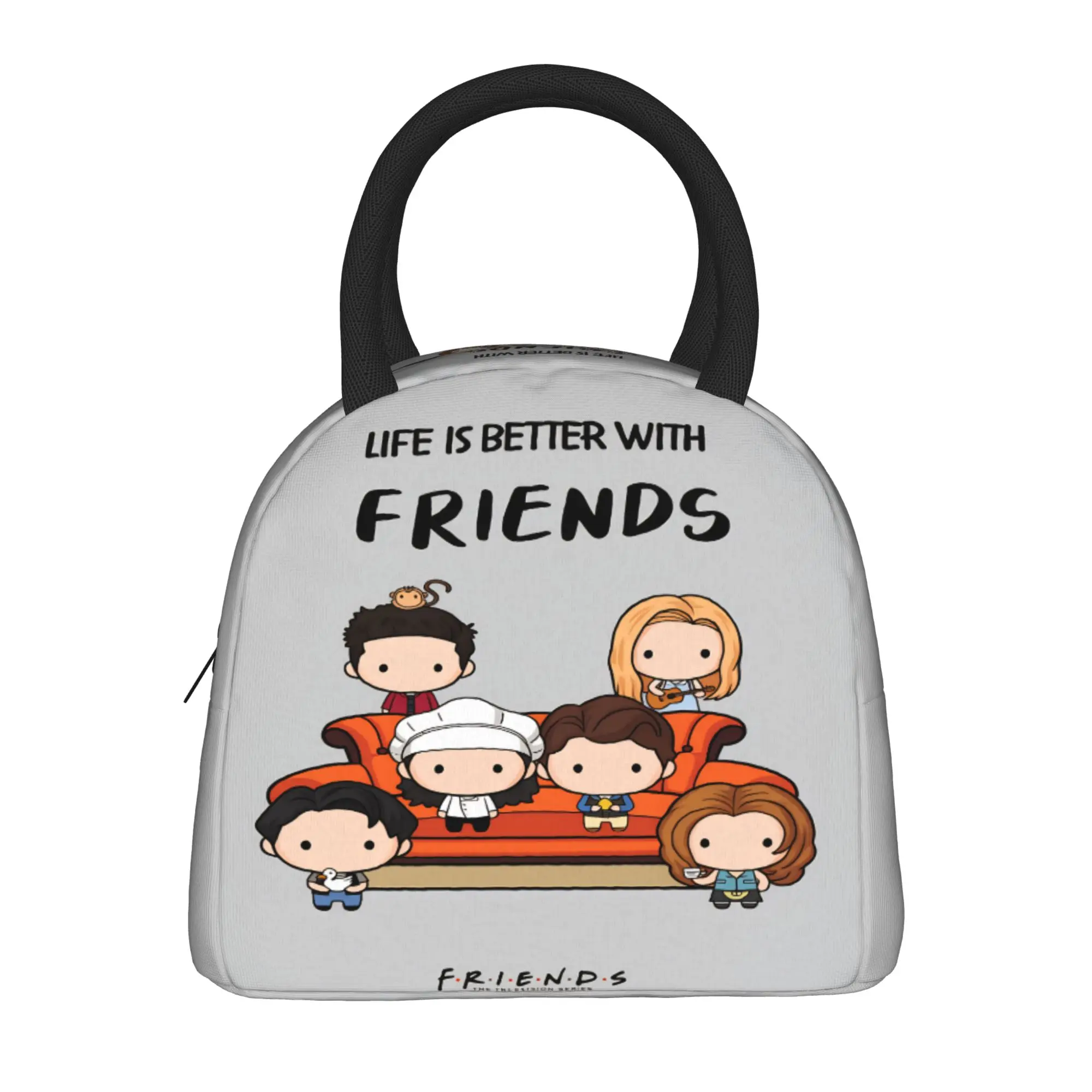Friends TV Show Lunch Bag  School Lunch Box For Child Fashion Thermal Tote Handbags Waterproof Portable Insulated Cooler Bag