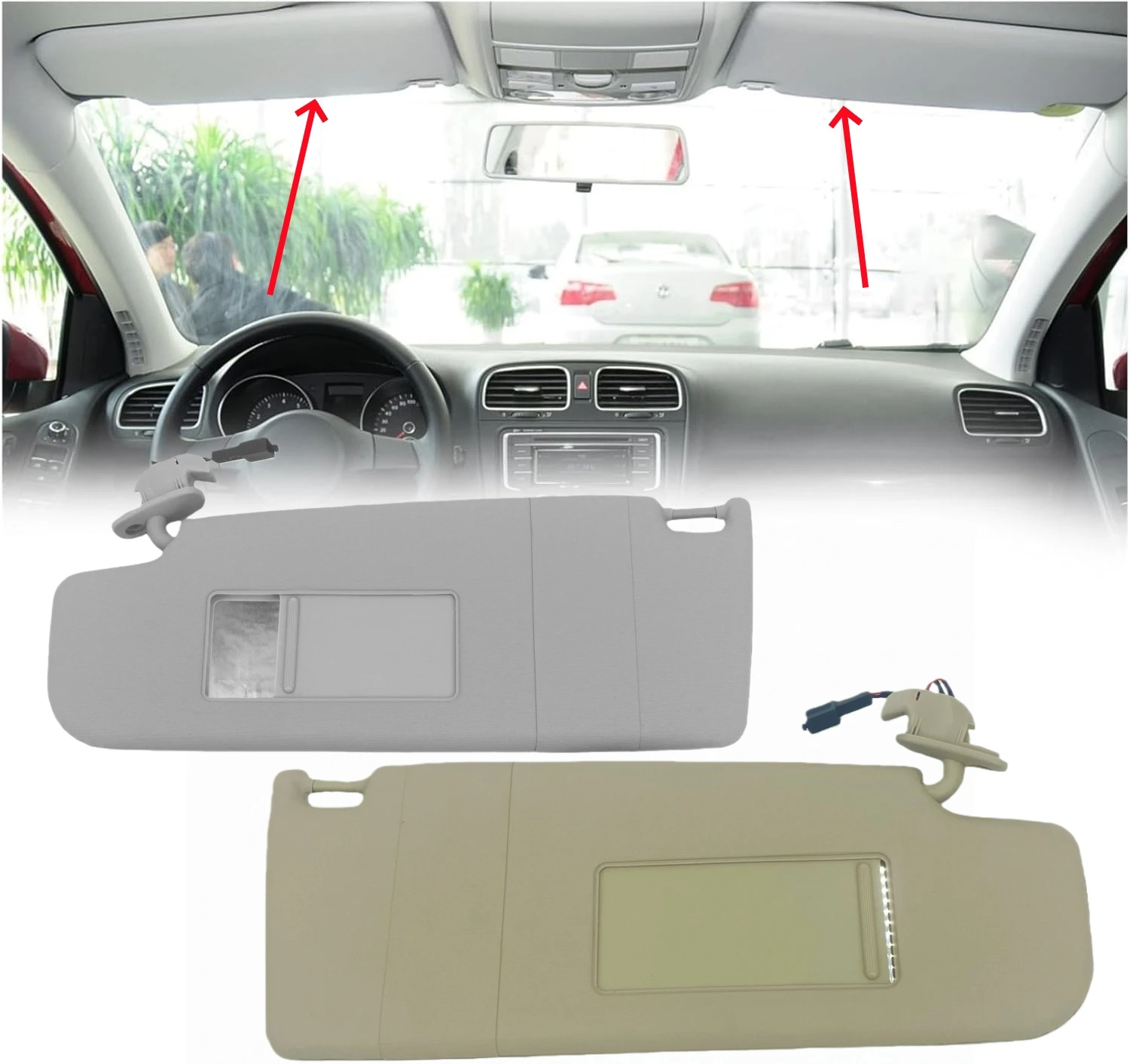 

Car Windshield Sun Visor For VW Golf 4 Jetta MK4 Passat Beetle Volkswagen Skoda Superb SEAT Leon 1998 1999 2000 2001 2002-2013