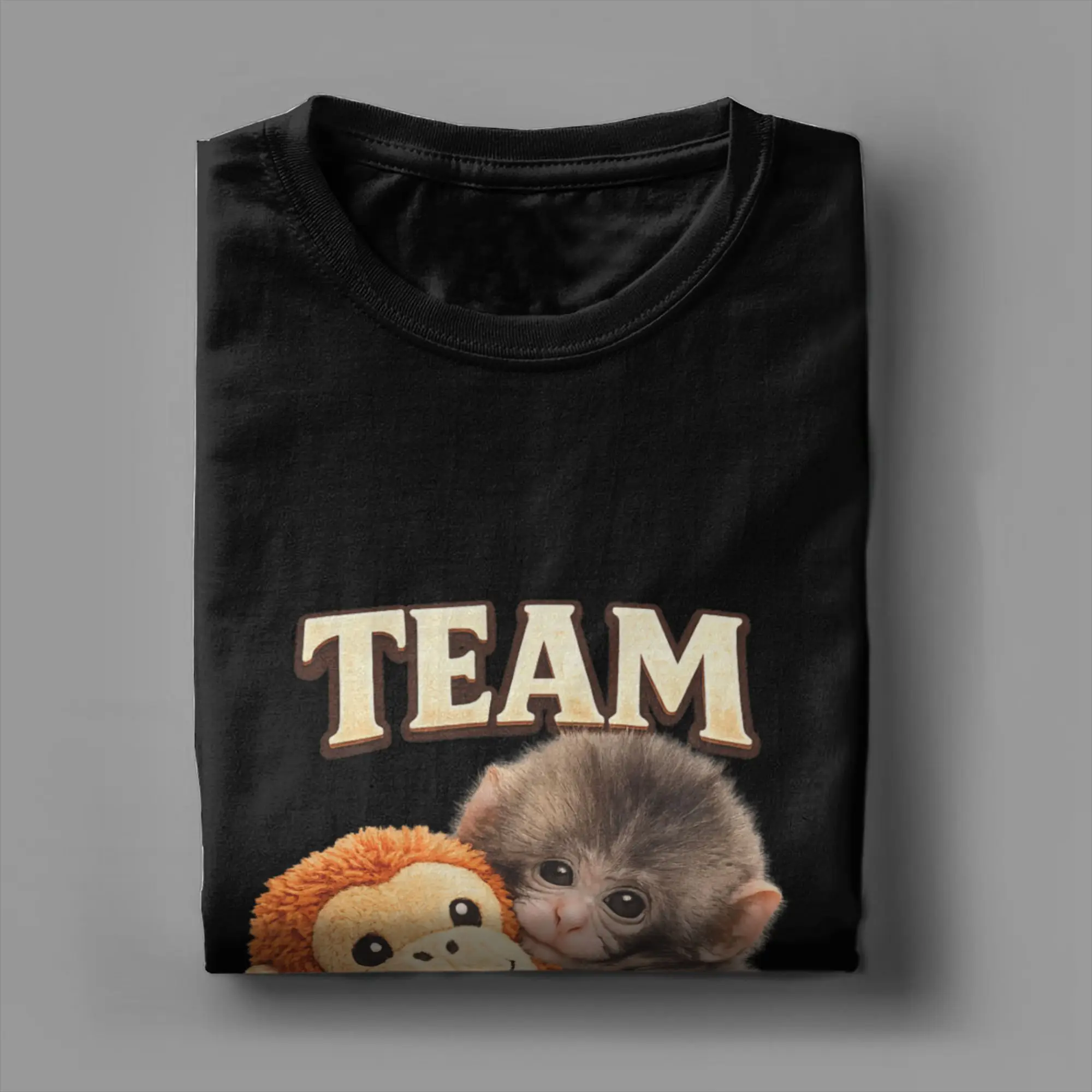Monkey Team Punch Cotton T Shirt For Men Summer  Streetwear T Shirts Crew Neck Fashion Tee Shirt Plus Size Design Tops