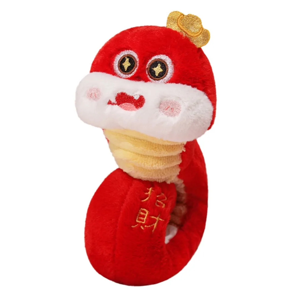 

Mascots Snake Plush Slap Bracelet Wrist Style Circle Toy Snake Slap Snap Doll Toy Soft Cute New Year Plush Hand Ring Children