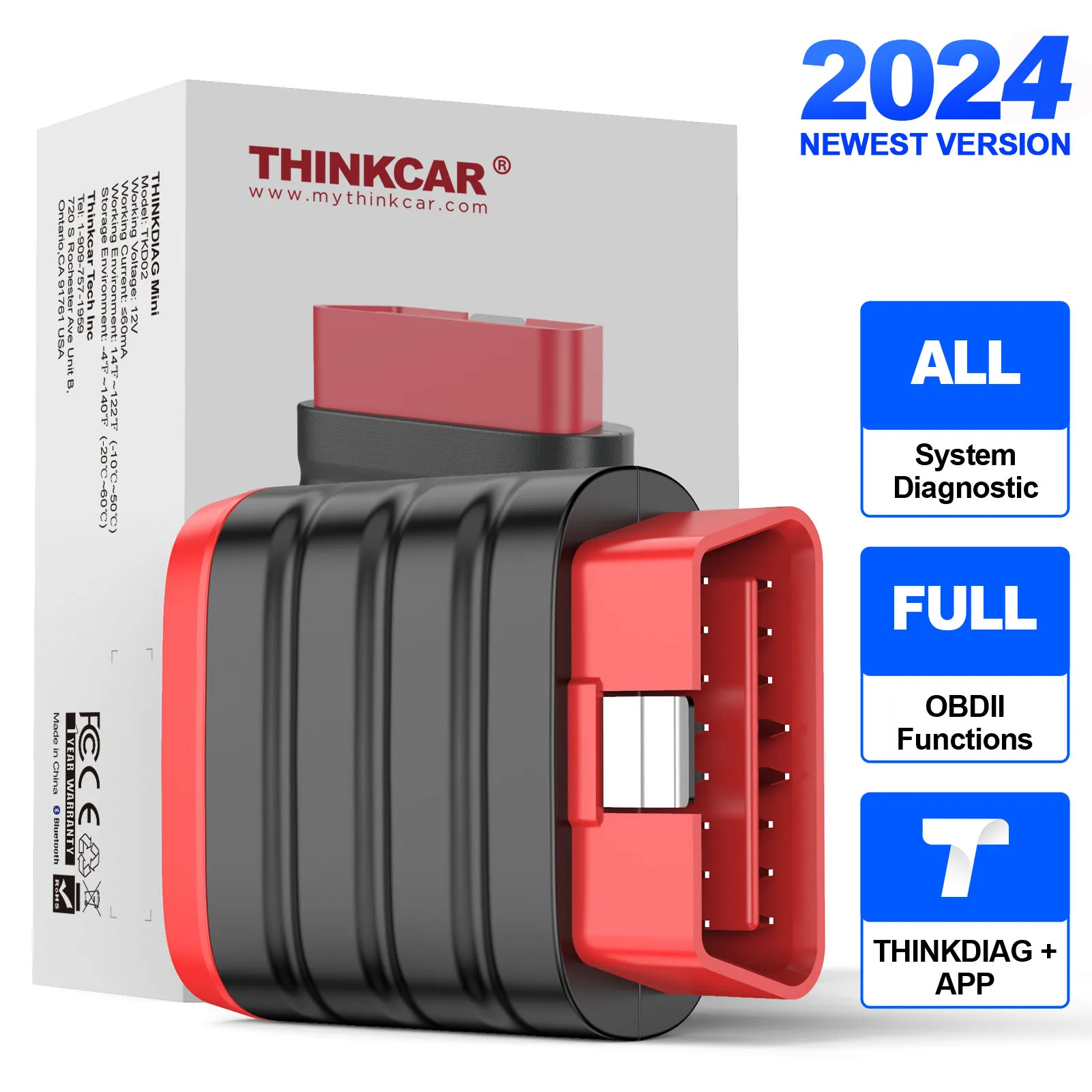 THINKCAR THINKDIAG MINI Auto OBD2 Bluetooth Scanner Full System Diagnostic All Car Lifetime Free Automotive Diagnosis Scan Tool 