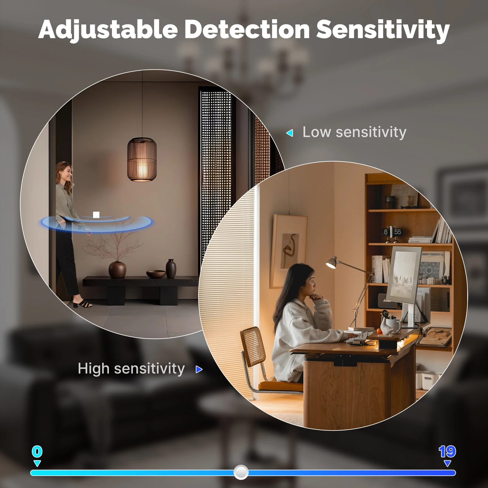 MOES Tuya Zigbee Smart mmWave Radar Interruptor de pared con detección de presencia humana, cable neutro opcional, compatible con Alexa y Google
