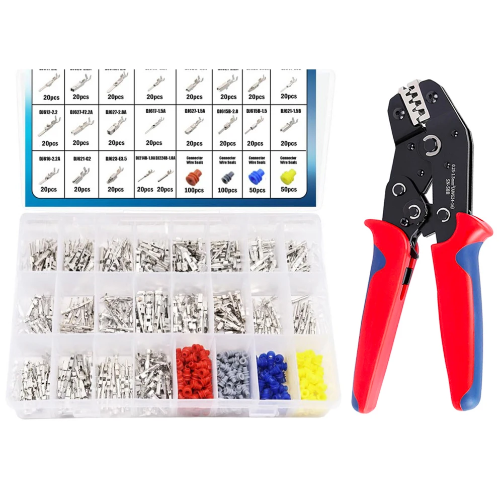 720-teiliges Set für elektrische Kabelanschlüsse, 1/1,5/1,8/2,2/2,8/3,5 mm, abnehmbare Stecker und Buchsen, nicht isolierte Crimp-Pins – Detail 7