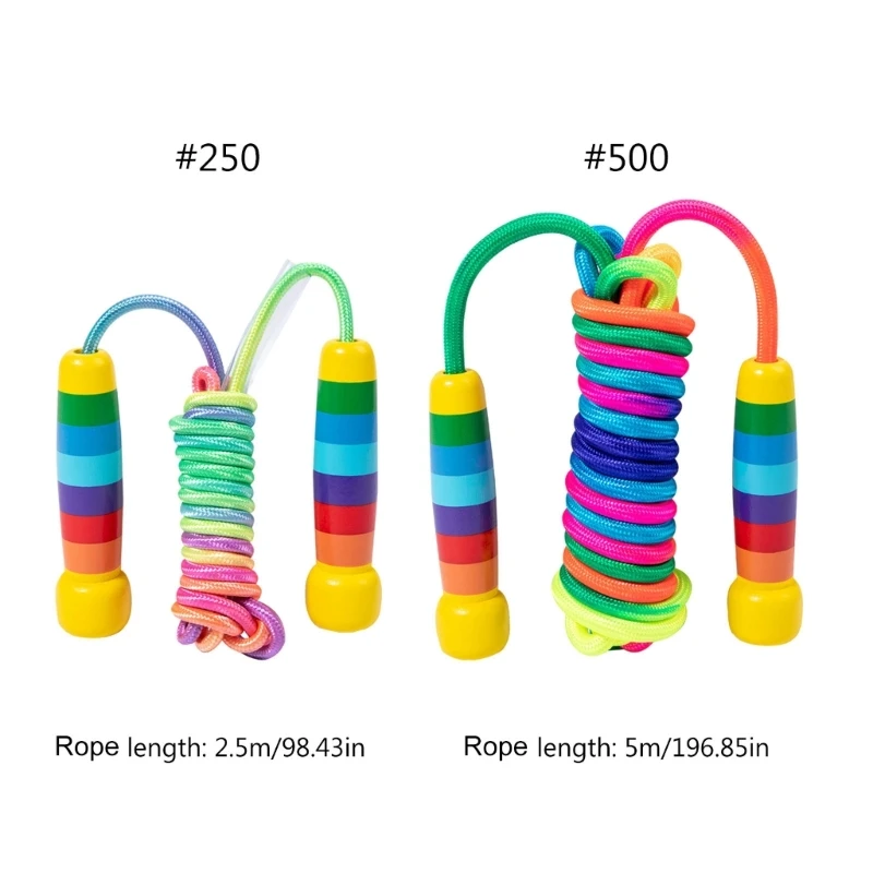 Verstellbares Kinder-Springseil 2,5m/5m mit Griff, langes Seil für Kinder-Fitness und Trainingsgeräte – Detail 6