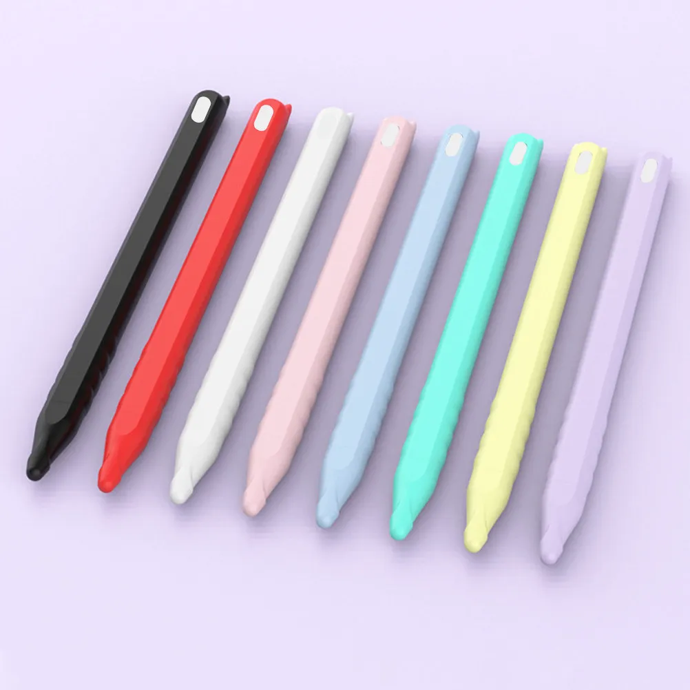 

2 шт. силиконовых чехлов для карандашей в форме кошачьей головы, совместимых с Apple Pencil 2-го поколения, защитные, стойкие, цветные, с мультяшным дизайном, аксессуары