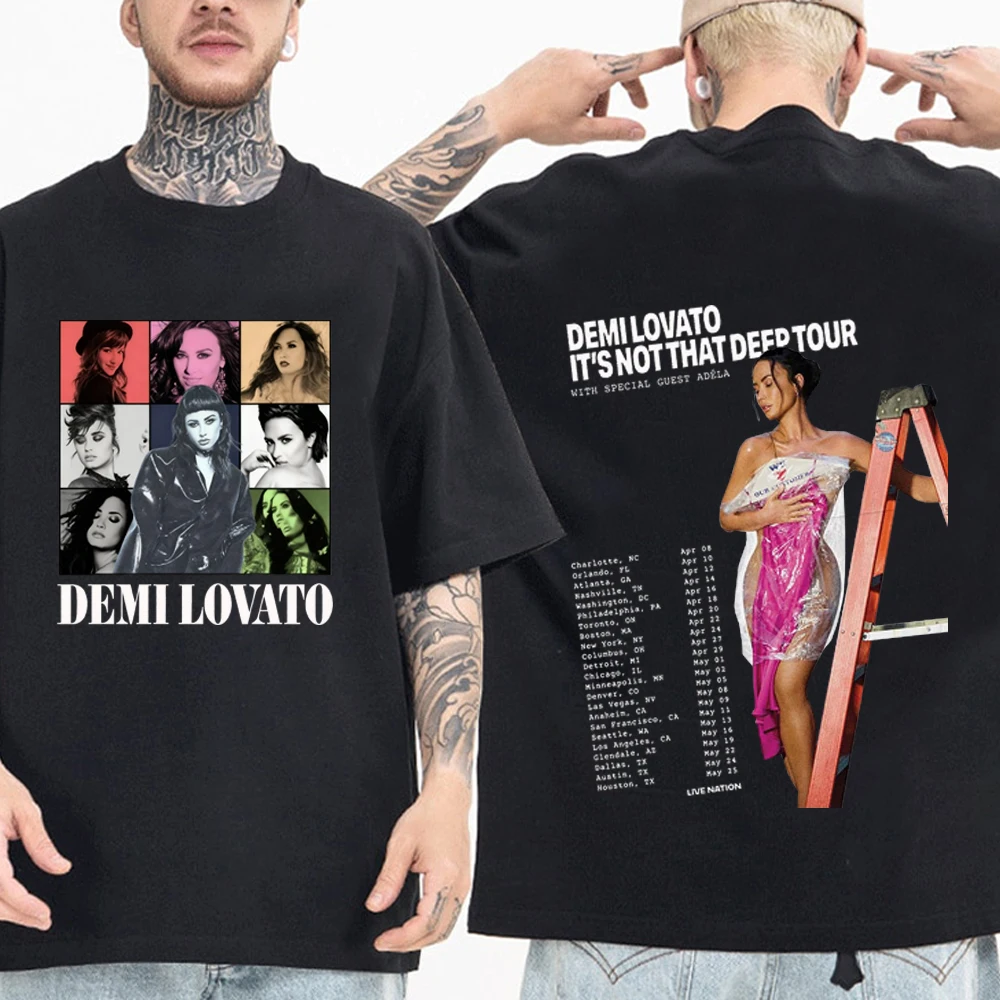 Demi Lovato It's Not That Deep Tour T-Shirt Mann Frau Harajuku Kurzarm O-Ausschnitt Freizeithemd Geschenk