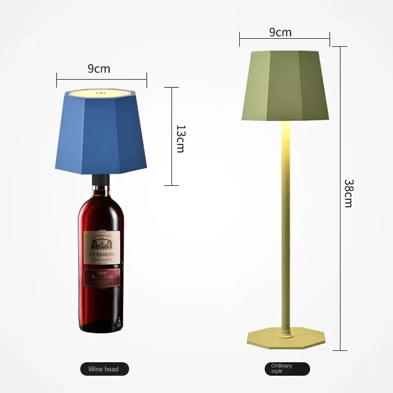 LED Wine Bottle Lamp DIY Light Shade USB Dimmable Rechargeable Touch Control Portable Desk Lamp for Bar Cafe House Nightlights