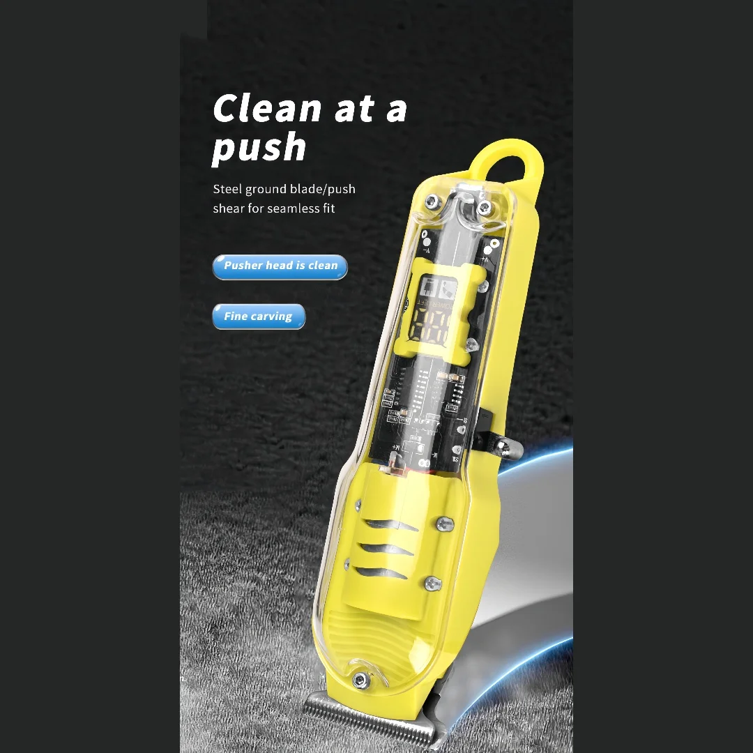 228--Alat Cukur Rambut Profesional untuk Barbershop (Pemangkas Rambut Pria) – Transparan & Bergaya