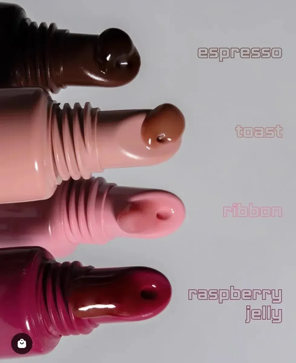 4pcs Lip Balm Phone Case Lip Gloss Moisturizing Liquid Lipstick Toast Espresso Raspberry jelly Transparent Lip Glaze
