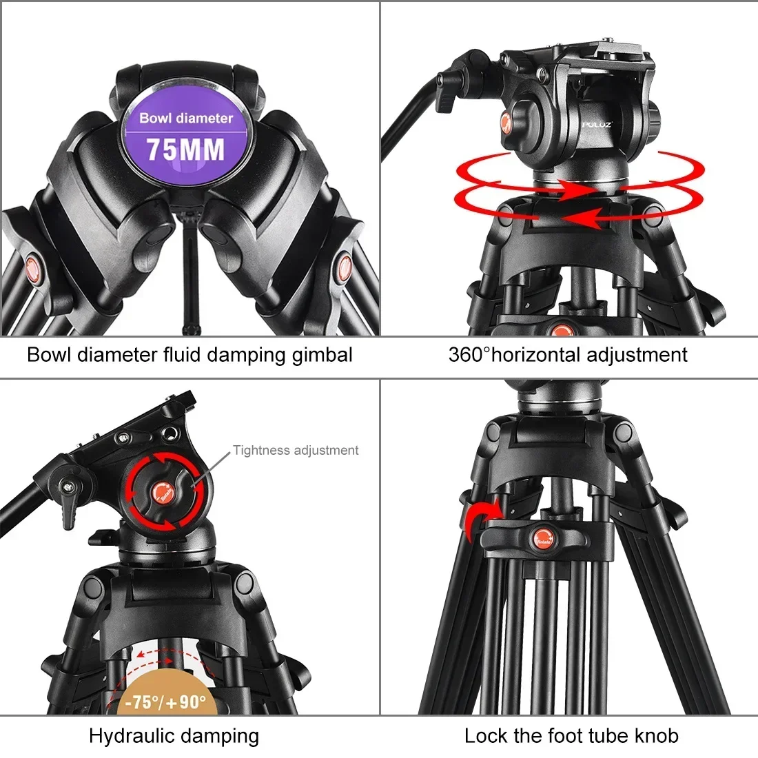 Professional Aluminium Alloy Tripod For Camera DV Professional Photographic Equipment Head Camera Tripod