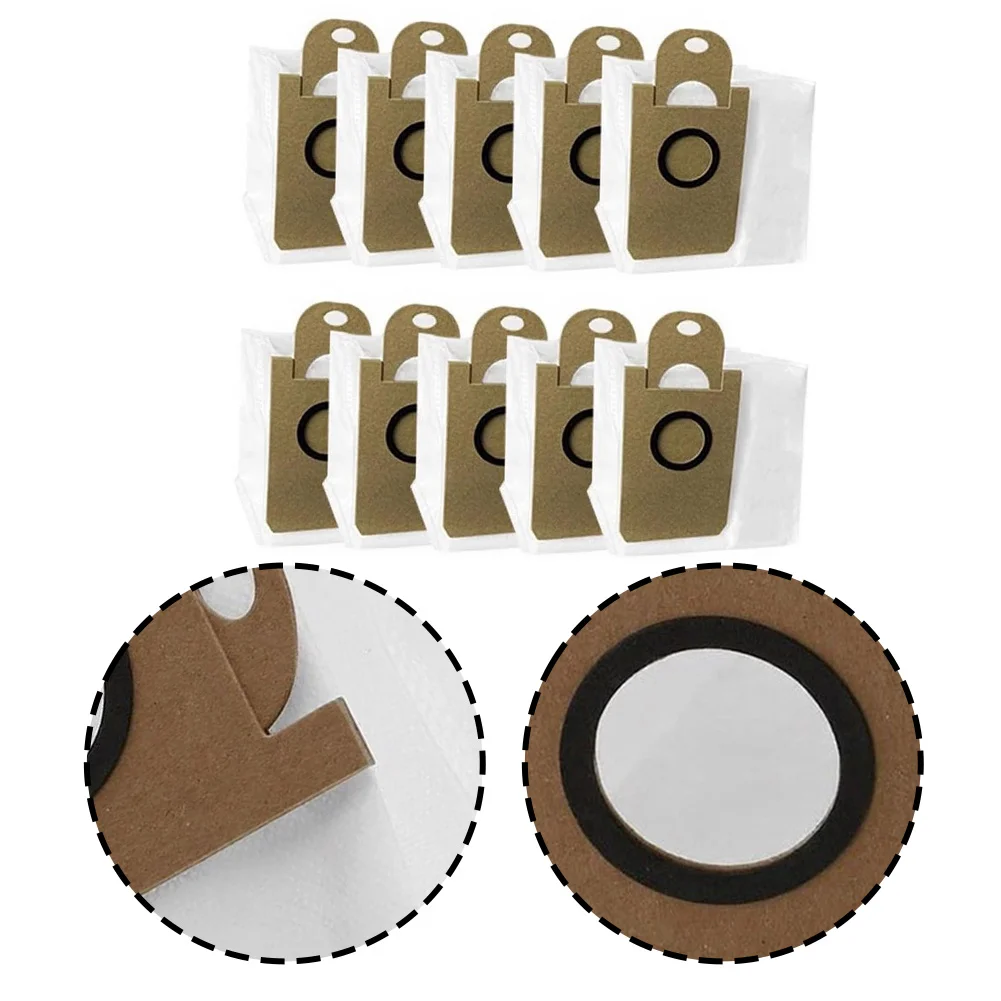 10pcs Filter Dust Bag For SwitchBot For Mini K10+ / K10+ Pro Robot Vacuum Cleaners Replacement Dust Bag Parts