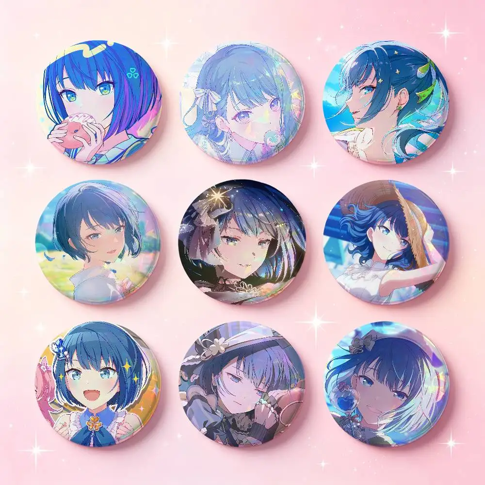 Kiritani Haruka Anime Figure Badges 25 32 44 58 75 Mm Round Cosplay Pin Bag Decor Fans Collect Friends Gifts Brooch Souvenir