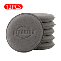 12Pcs Car Foam Sponge Wax Applicator Cleaning Detailing Pads Car Waxing Polishing Pad Home Car Wash Care Cleaning Kit