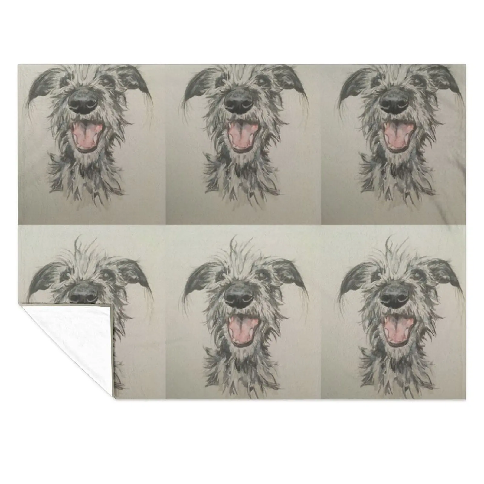 

Scruffy Lurcher Throw Blanket Winter beds Soft Big Thermal Blankets