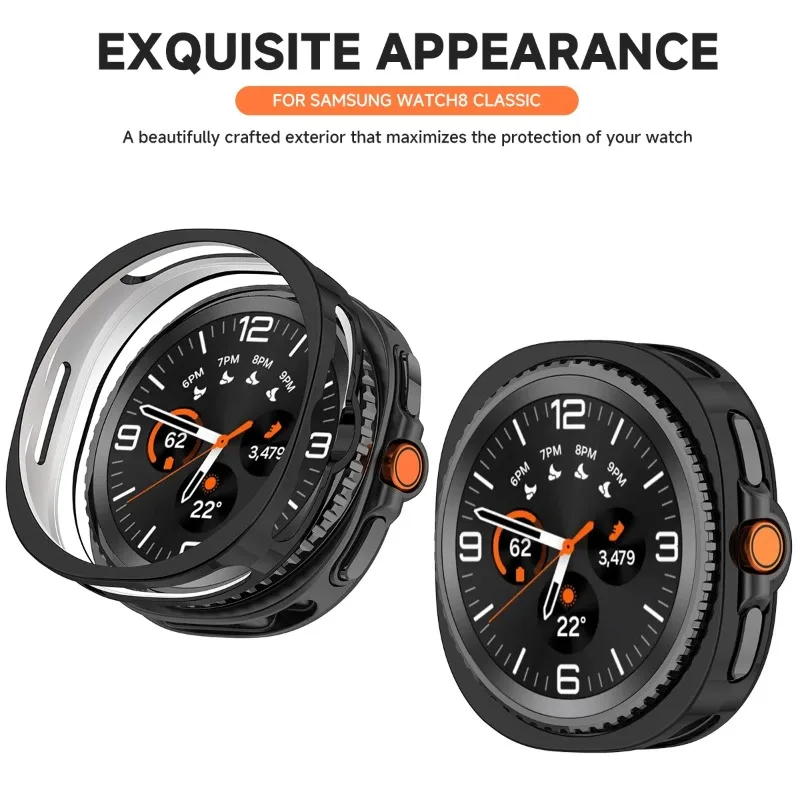 Protector Case For Samsung Galaxy Watch 8 Classic 8 40 44mm Soft TPU Hollow out Watch Cover Protective Bumper Shell Accessories