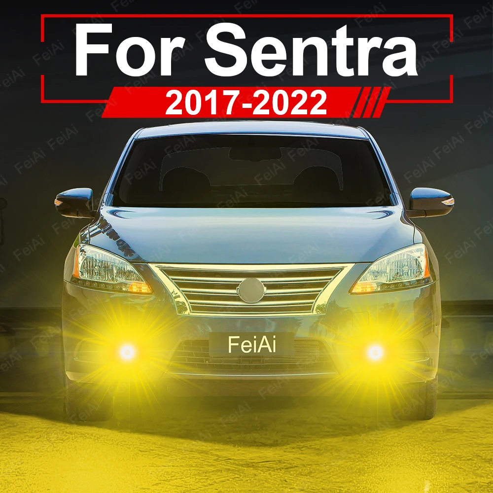 Para Nissan Sentra luces antiniebla LED luz antiniebla delantera de doble Color 2004-2022 accesorios de sintonización Sentra 2013 2014 2015 2016 2017 2018