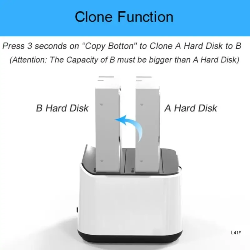 حافظة صندوق USB 2 Bay HDD USB3.0 بسرعة 5 جيجابت في الثانية فائقة السرعة قاعدة حاوية الناسخ