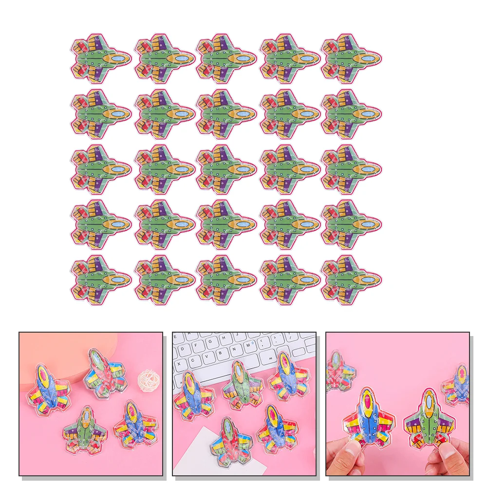 25 Pcs 항공기 미로 파티 게임 어린이 크리 에이 티브 키즈 퍼즐 운전 구슬 장난감