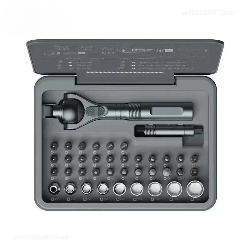 Duka RS2 Ratchet Screwdriver Set Magnetic Wrench Semi-auto Storage 40 in 1 Multi-purpose Sleeve Toolbox for Mobile Phone
