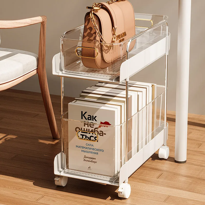 Office Bag Artifact Table Under The Mobile Bookshelf School Bag Office Desktop Storage Cabinet Small Trolley Shelf Home Storage