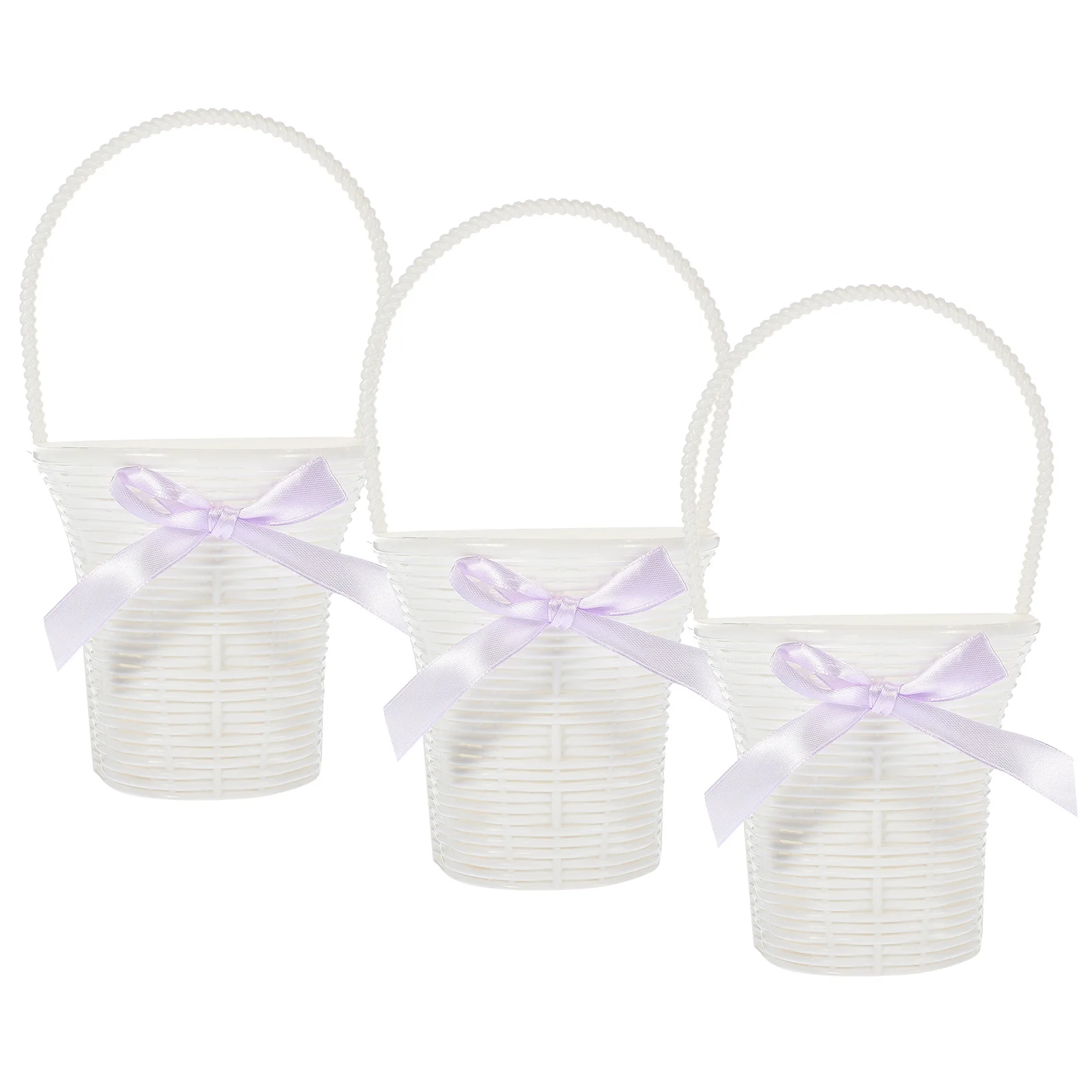 

3 Wall Baskets Imitation Rattan Imitation Rattan Woven Planter Woven Wall Decoration Planter Storage Decor Garden