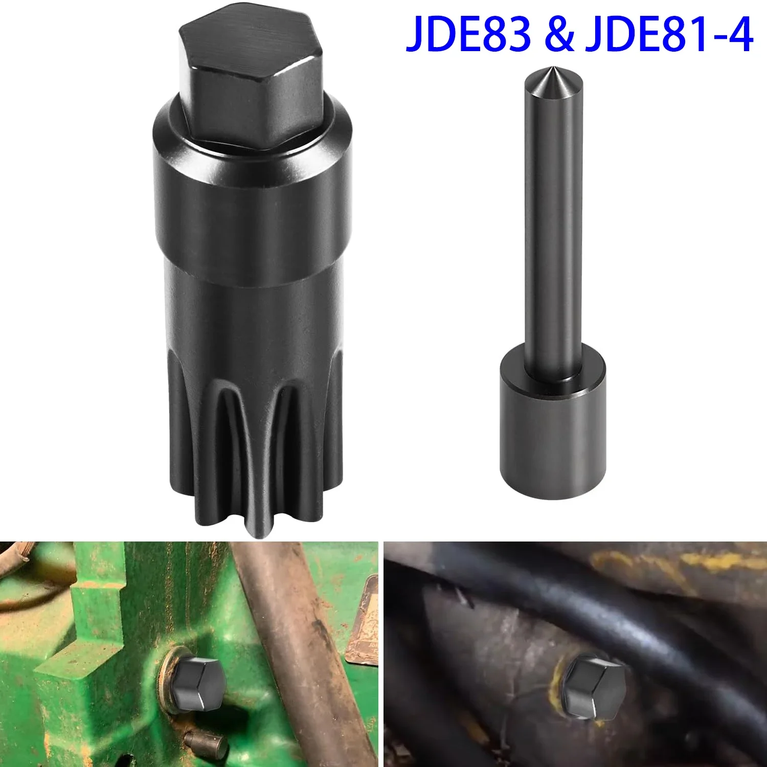 JDE83 Engine Turning Tool & JDE81-4 Timing Pin Kit for John Deere 3179 4239 6359 4276 6414 3029 4039 6059 6068 6619 Engines