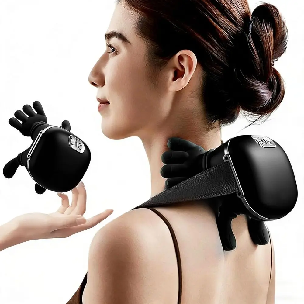 

Электрический массажер для глубокого прогревания тканей для облегчения боли в плечах и шее, 2026, черный