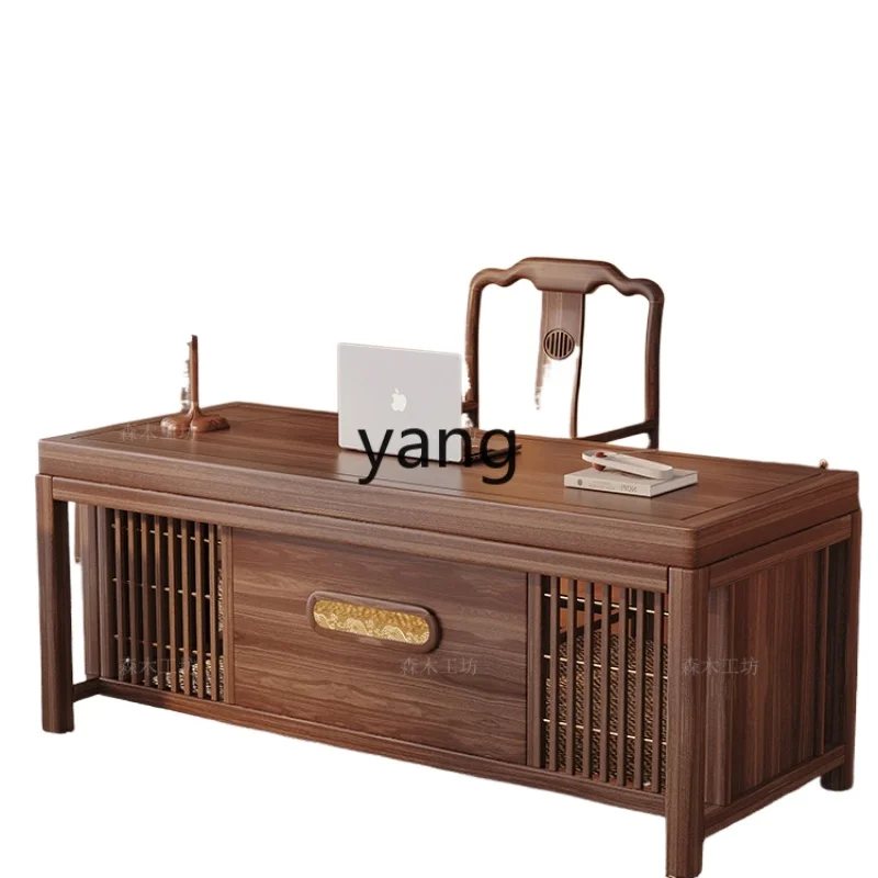 

TGF new Chinese ebony light luxury modern writing desk home study desk