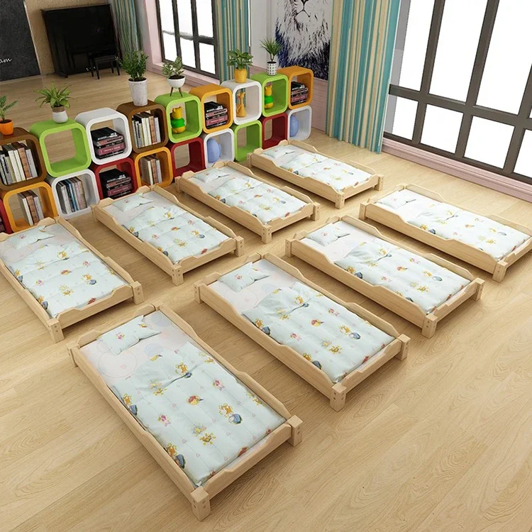 Wholesale Nursery School Furniture Wooden Kindergarten Kids Children Bed