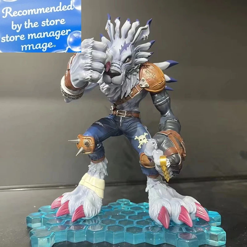 

new Bandai Digimon Adventure Were Garurumon Metal Greymon PVC Anime Figure Model Collecile Action Toys gifts
