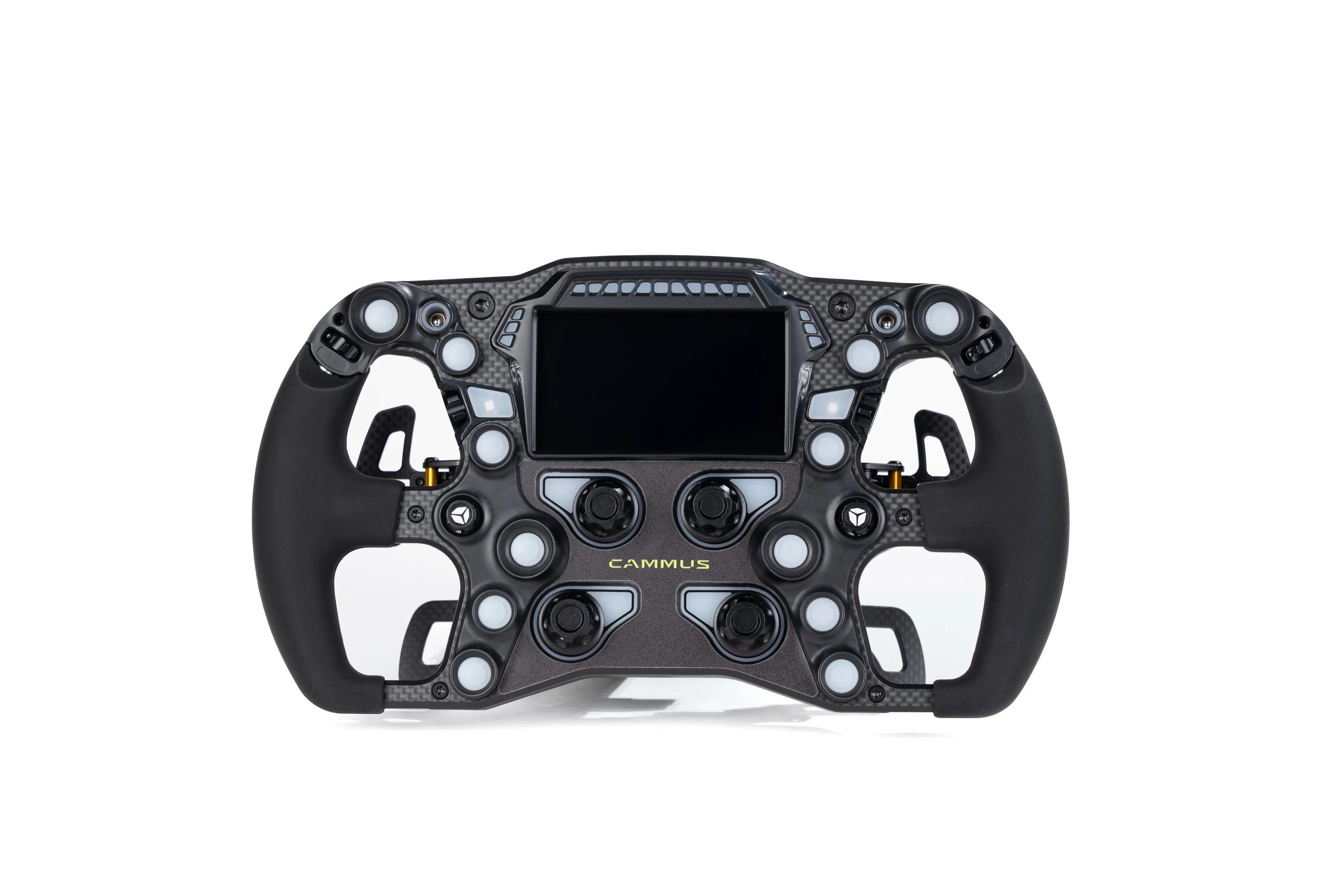 2026 Hot Formula Racing Steering Wheel Touch Screen Game Wheel Steering F1 Force Feedback Vibration Motor Direct PC Mobile