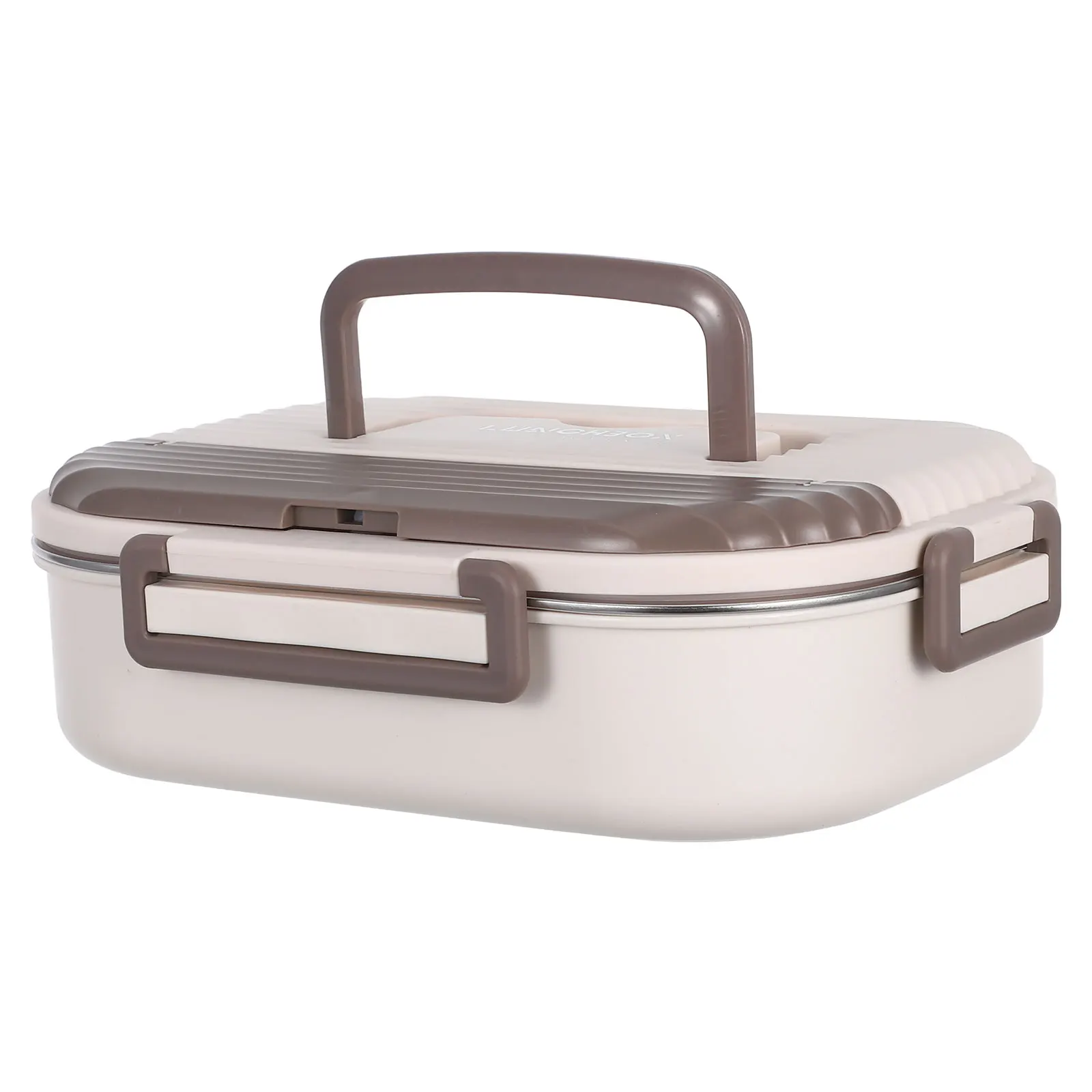 

Double-layer Stainless Steel Lunch Box Snack Containers Divided Food Bento with Cover Student