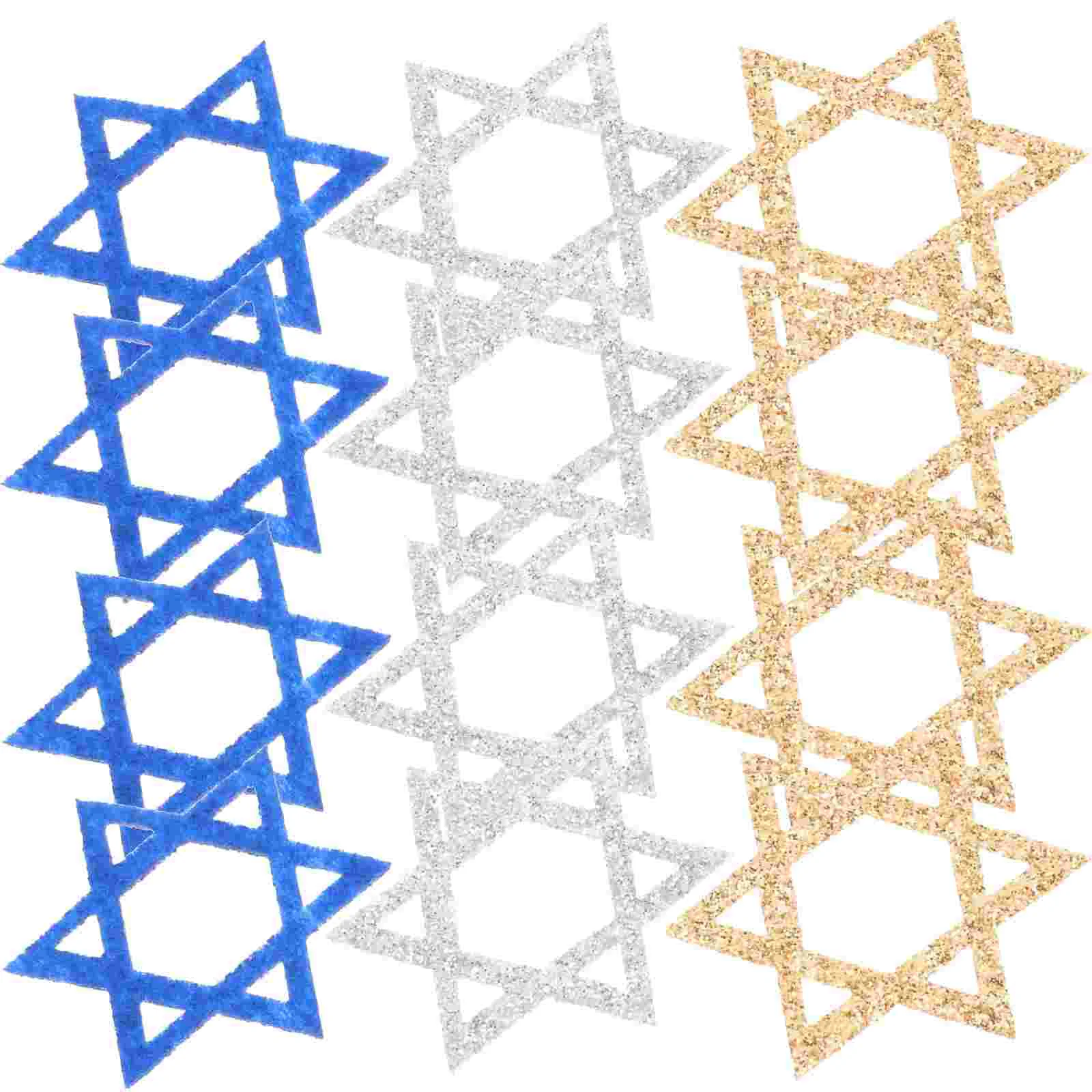 50 Pcs Hanukkah Decoration Party Table Supplies Star Shape Practical Ornaments for Non-woven Fabric Favor