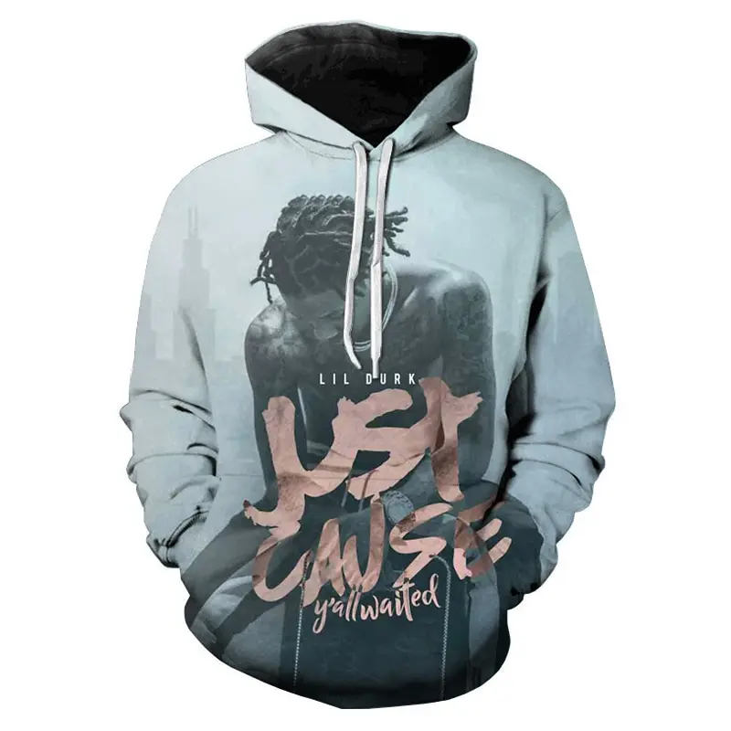 Hot Rapper Lil Durk 3d Print Men/Women Laxity Hoodie Casual Oversized Pullover Fashion Popular Sweatshirt Fashion Men Clothing