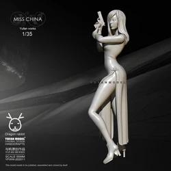 Yufan Model 55mm1/35 Resin Figure Kits female DIY self-assembled YFWW35-2047