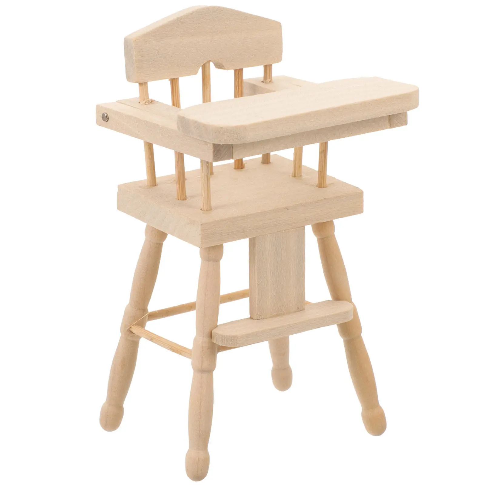 

Миниатюрный деревянный стульчик для кукольного домика, реалистичный маленький стул-украшение, детализированная поделка, настольный декоративный реквизит