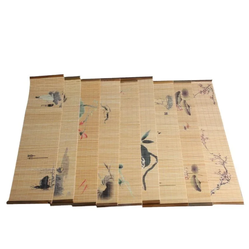 Creative Handmade Bamboo Tea Mats Placemat Table Mat Chinese National Ceremony Decor Crafts Waterproof Runner