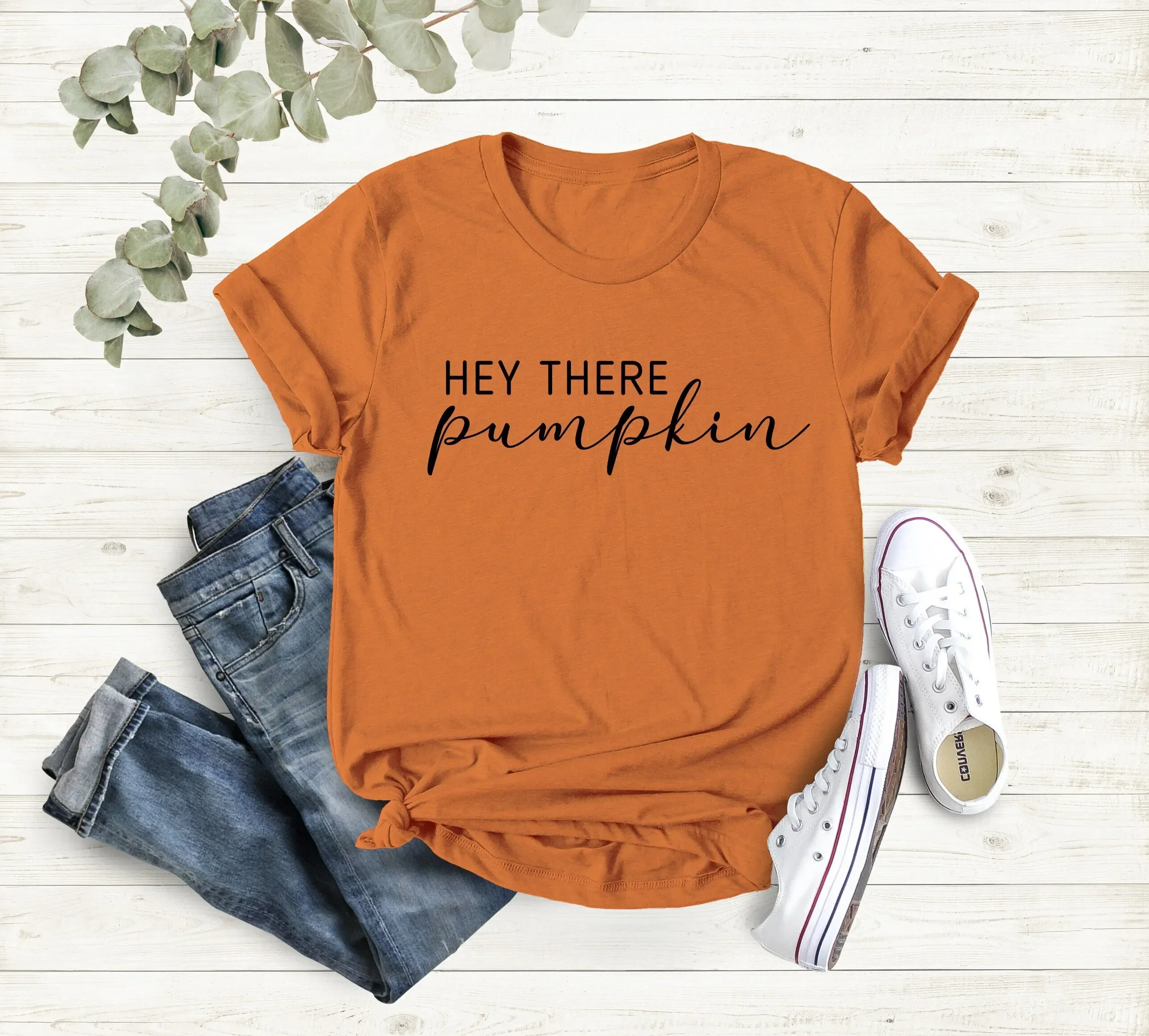 Fall T Shirt Hey There Pumpkin Halloween Funny for