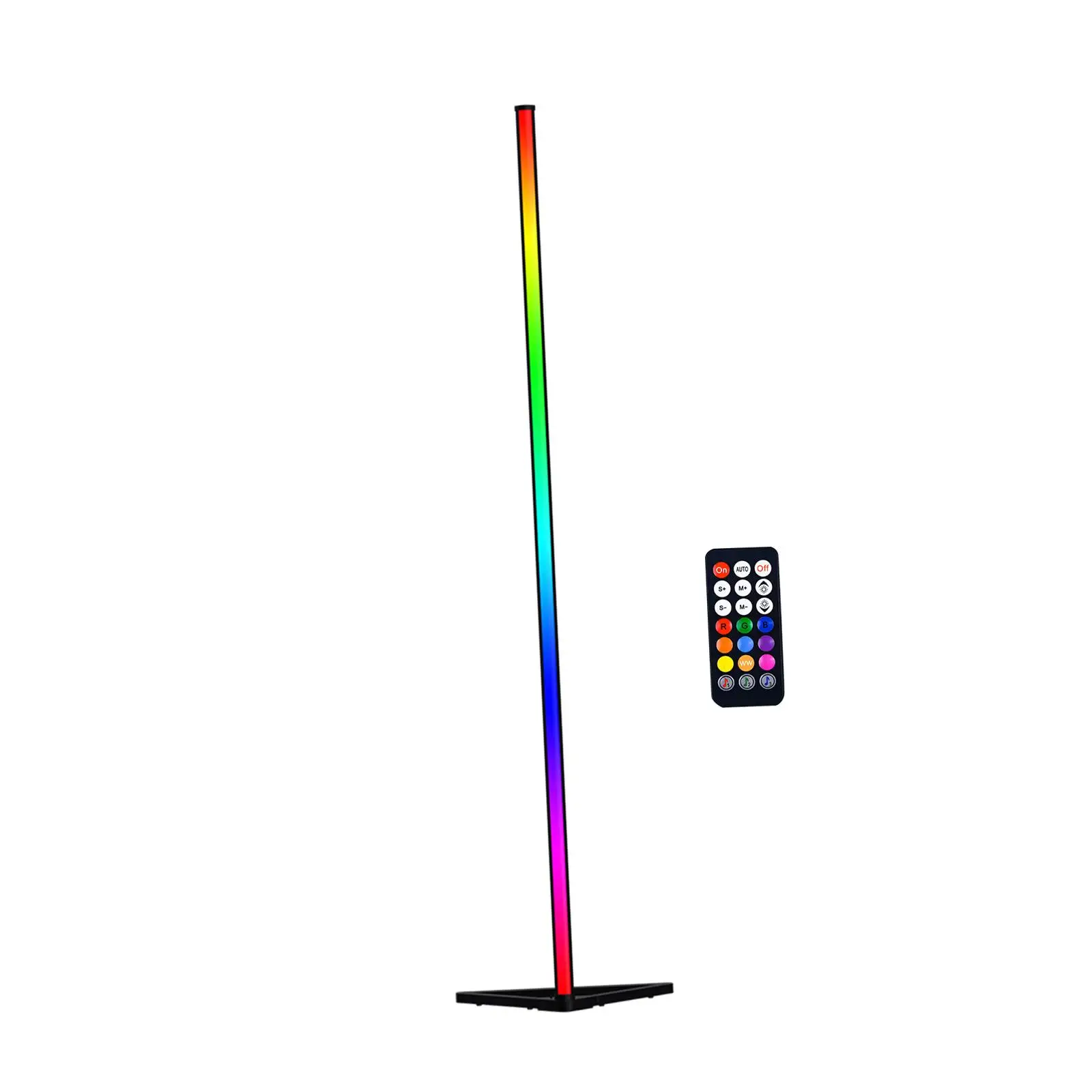 Smart LED Corner Lamp 1.4m Color Changing Standing Floor Light with Remote Mood Lighting for Living Room