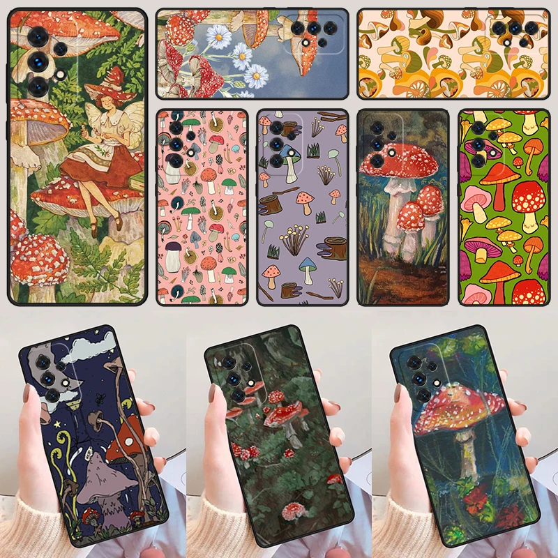 Mushroom Aesthetic For Samsung Galaxy A52 A72 A73 A20e A21S A50 A70 A11 A12 A42 A31 A40 A51 A71 A32 A80 A91 Phone Case Cover