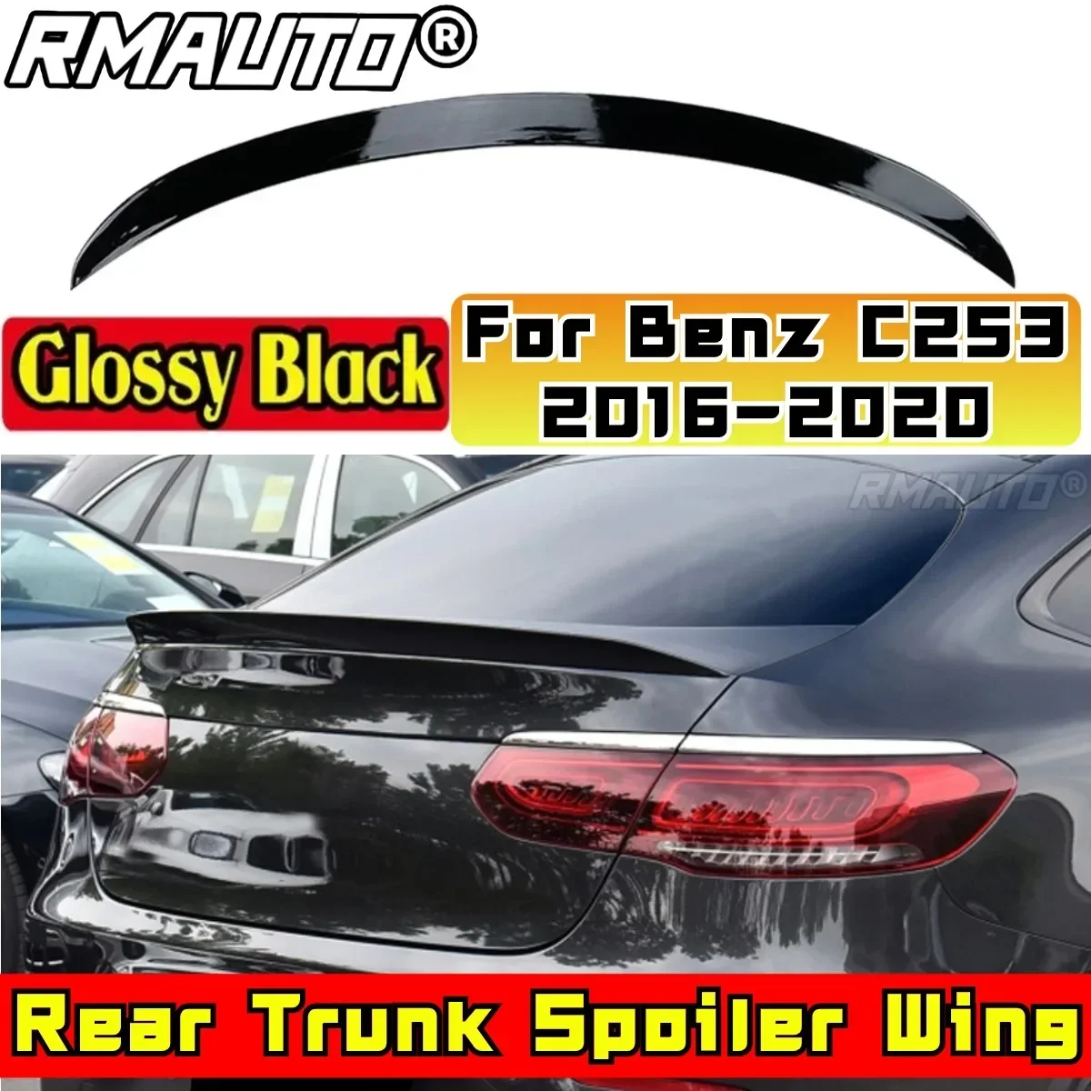 

Car Rear Trunk Spoiler Body Kit Car Rear Spoiler Wing For Mercedes Benz GLC Class Coupe W253 C253 GLC250 GLC350 2016-2020