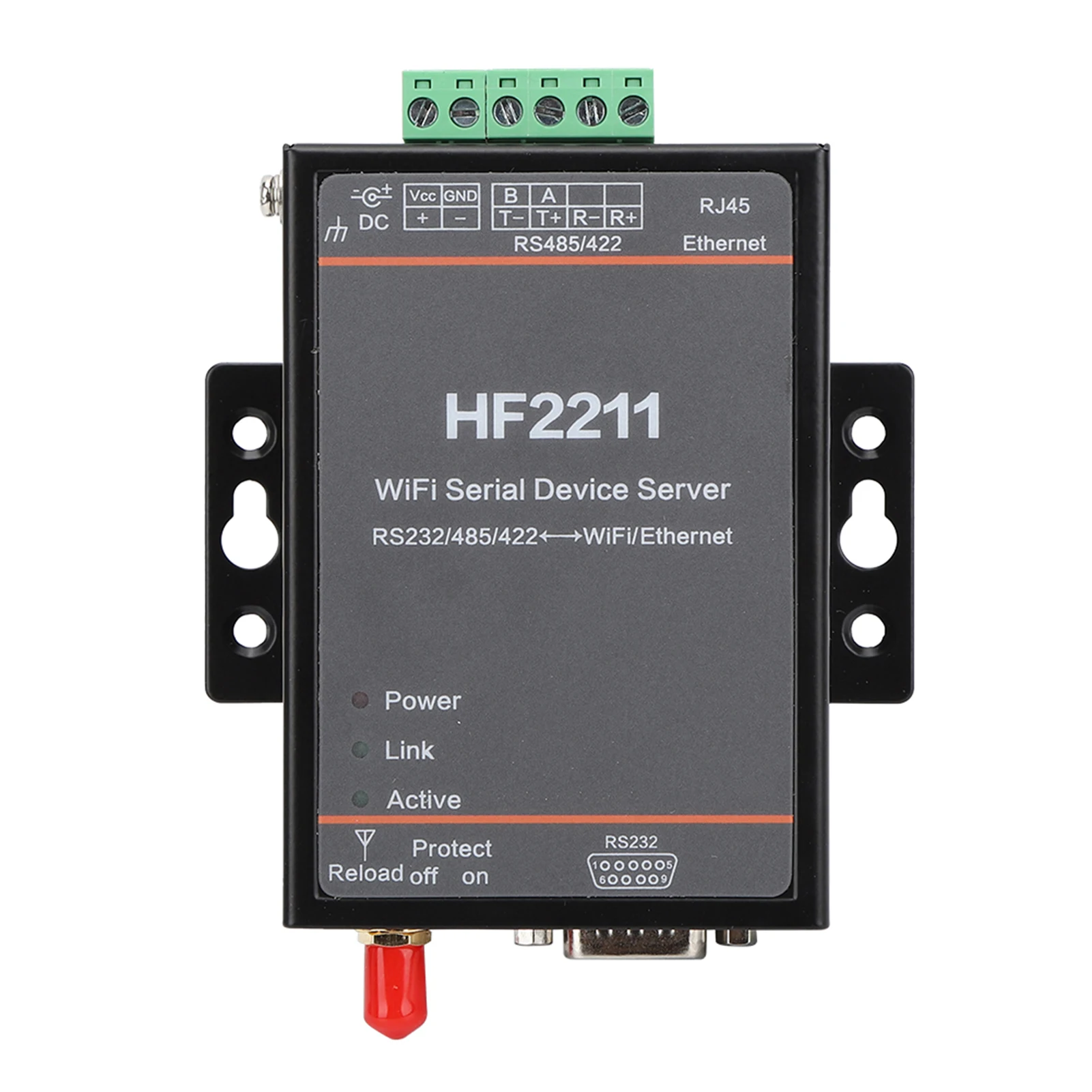 Server seriale HF2211 RS232/485/422 a WIFI e Ethernet DTU Comunicazione di rete Modulo convertitore Ethernet 5-36VDC HF2211