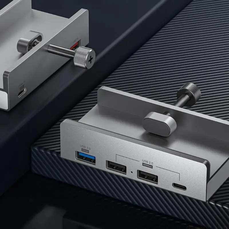 USB Hub Fastener With 3 USB Port And Type C Port 10Gbps Fast Data Transfer