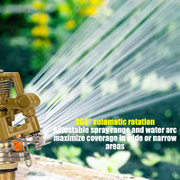 Sprinkler  Zinc Alloy Professional Sprinkler  360 Degree Automatic Rotation for Lawn Patio Garden Irrigation