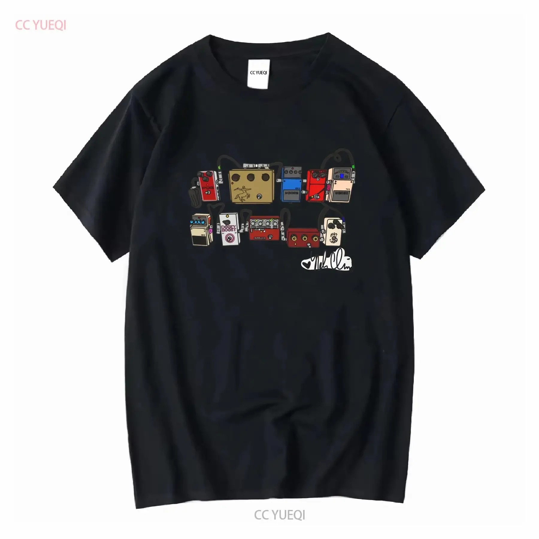 Nels Cline Pedalboard T Shirt Musician GuitarisT Band Merch Concert Apparel Soft Cotton long or short sleeves vintage Washed