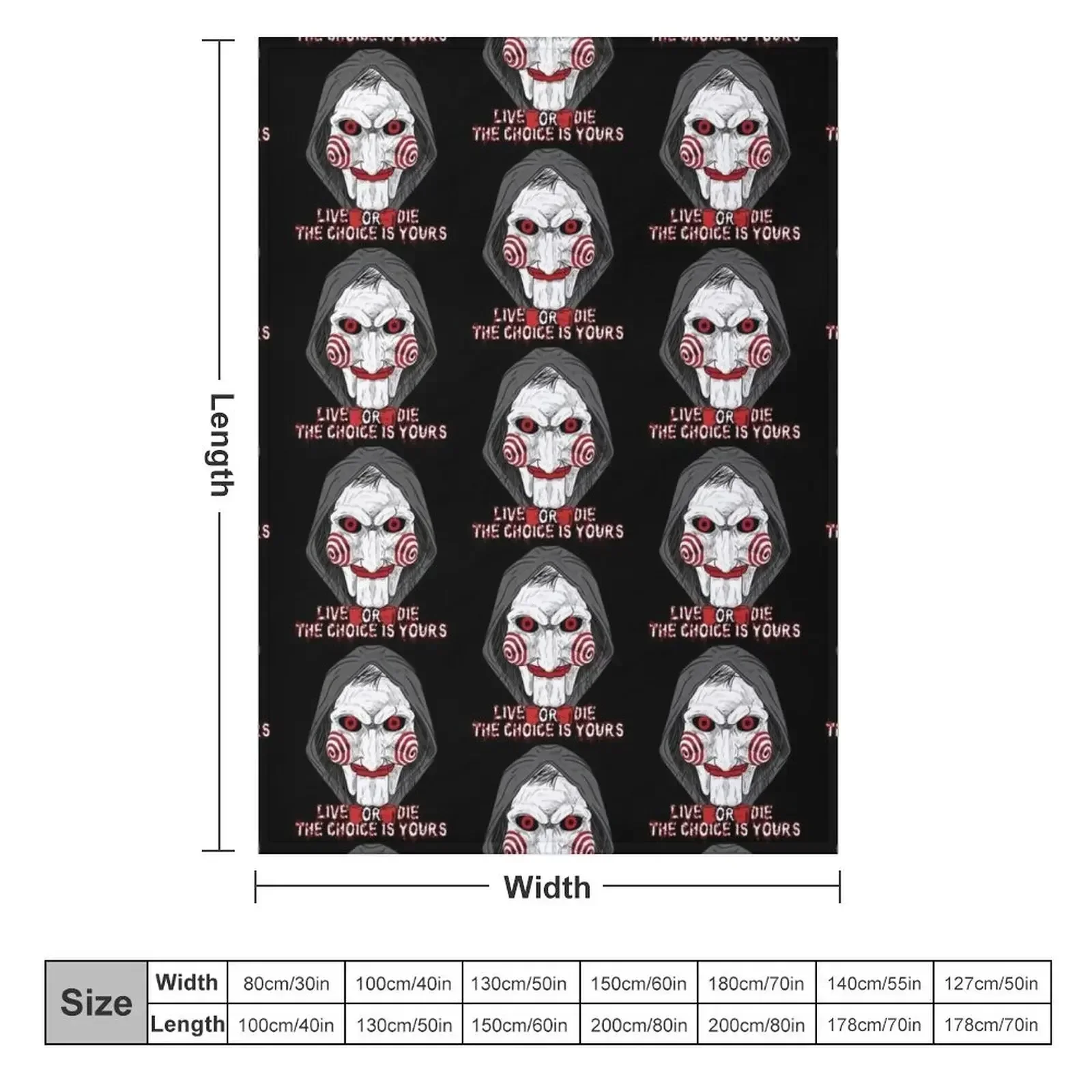 SAW X Movie fan art Throw Blanket Flannels Thins Decoratives cosplay anime Sleeping Bag Retros Blankets
