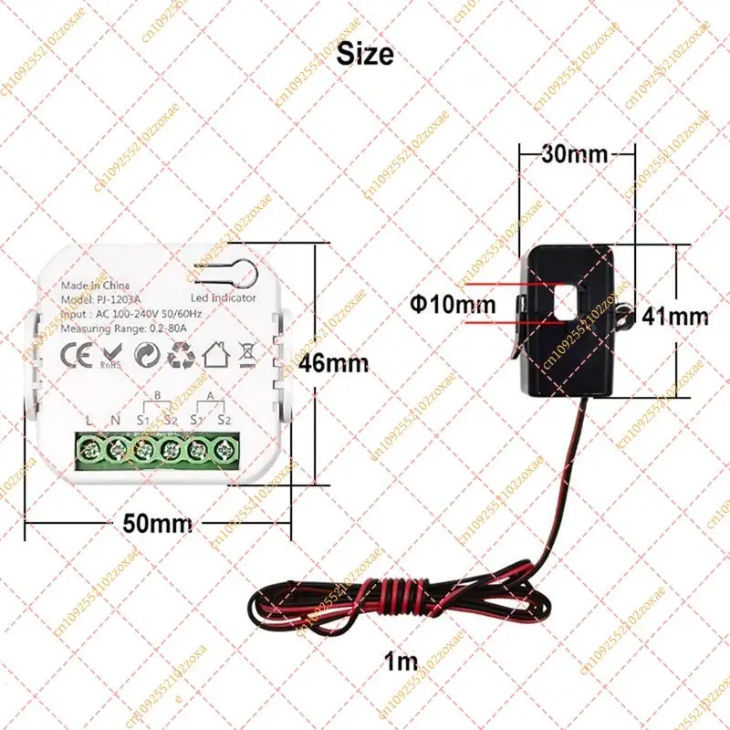 Tuya Zigbee Smart Energy Monitor Switch Voltage Current Meter WiFi App Real Time Power Consumption Statistics Remote Control
