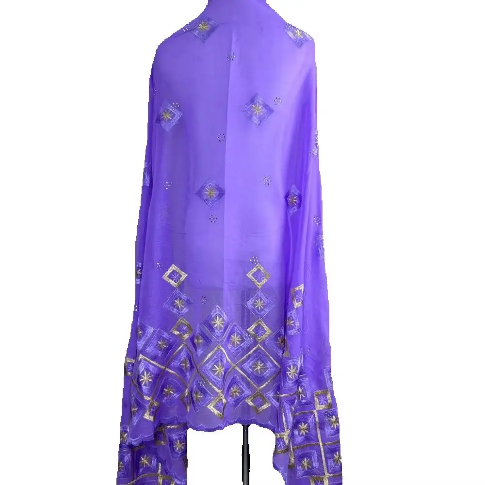 

African Muslim Headite Cotton Embroidered Scarf Dubai Style Islamic Ramadan Hijab Shawl Prayer Scarf New 2026